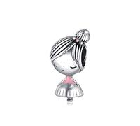 Jokmeo Perla colgante Charm de plata esterlina 925, compatible con pulseras y collares Pandora y europeos, joyería moderna para mujer.