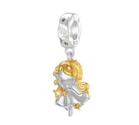 Jokmeo Perla de cadena del signo zodiacal Virgo de plata 925, compatible con pulseras y collares de estilo Pandora y europeo, adecuada para mujeres y niñas.