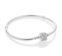 Jokmeo Pulsera de Plata de Ley 925 para Mujer, Pulsera de Eslabones Serpiente de la Colección Pandora Moments, Compatible con Dijes, Adecuada para Mujeres y Niñas. (las patas del gato 18cm)