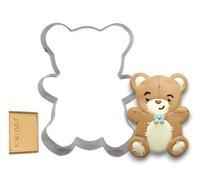 JOKUMO Cortador de galletas de oso de peluche de 4 pulgadas de forma grande - acero inoxidable 18/0