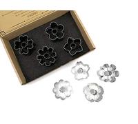 JOKUMO Juego de cortadores de galletas Flower Blossom - 8 piezas de acero inoxidable 430 de alto grado - Un juego verdaderamente único para los amantes de las flores
