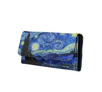 Jolamirel Cartera de piel sintética para mujer, con cierre de cremallera, cartera de mano delgada, regalo para amantes del arte, The Starry Night, Casual