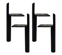 Jolan 4 Piezas De Repuesto De Patas De Metal para Muebles, Patas De Mesa, Patas De Sofá, Patas De Armario, Pies De Muebles 13cm 15cm 18cm 20cm, Multicolor Opcional, con Tornillos,Black-20cm(7.9in)