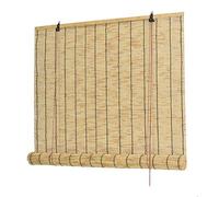 Jolan Cortina De Láminas Natural, Persianas Enrollables De Bambú para Ventanas, Materiales Ecológicos, Persianas Enrollables De Bambú Retro para Exteriores/Patios, Personalizables,125x225cm/49x89in
