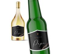 Joli Coon Etiqueta para botella de anuncio de embarazo - Regalo futuro Papa - Tu Vas ser Papa 9,3 x 7,8 cm