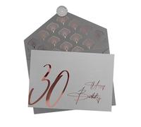 Joli Coon Tarjeta 30 cumpleaños - Happy Birthday 30 - Tarjeta felicitacion 30 cumpleaños con sobre y un sello de cera
