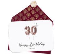 Joli Coon Tarjeta 30 cumpleaños - Happy Birthday 30 - Tarjeta felicitacion 30 cumpleaños con sobre y un sello de cera