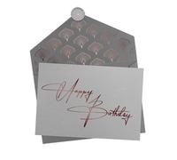 Joli Coon Tarjeta cumpleaños - Happy Birthday to you - Tarjeta felicitacion cumpleaños con sobre y un sello de cera