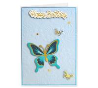 Joli Coon Tarjeta de cumpleaños premium SIGNATURE 3D - Tarjeta de cumpleaños en 3D con sobre de papel premium y pegatina de sello