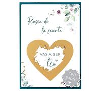 Joli Coon Tarjeta de rascar Vas a ser tío, anuncio de embarazo, con sobre