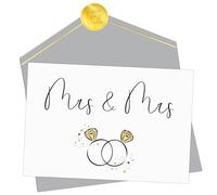 Joli Coon Tarjeta felicitacion boda - Mrs Mrs - Tarjeta boda felicitacion con sobre y un sello