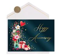 Joli Coon Tarjeta Happy Anniversary premium STARDUST, con sobre FinePaper