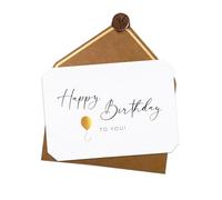 JoliCoon Tarjeta cumpleaños - Happy Birthday to you - Tarjeta felicitacion cumpleaños con sobre y un sello de cera