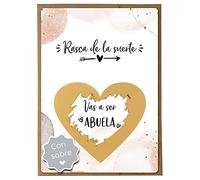 JoliCoon Tarjeta de rascar Vas a ser abuela, anuncio de embarazo, con sobre
