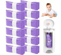 JOLIGAEA 12 Recambios para Cubos de Pañales, 4.5m Recambio Contenedor Pañales, Barrera de Olor Súper Fuerte, Compatible con la mayoría de las papeleras, Morado claro