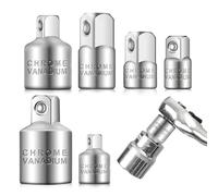 JOLIGAEA Adaptador para Llave de Carraca, 6 Piezas Adaptador de Llave de Vaso, 1/4" a 3/8", 3/8" a 1/4", 3/8" a 1/2", 1/2" a 3/8", 1/2" a 1/4", 1/4" a 1/2", Juego de Adaptadores Llaves de Vaso