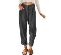 Joligiao Pantalones Mujer Casuales Pantalon Pana Mujer Largas Pantalon Pierna Ancha Cintura Alta Elástico Pantalones de Pana Sólido Cómodo Largos Causal Pantalón Otoño Invierno Vintage con Bolsillos