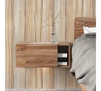 JOLIHOME Papel Pintado con Efecto de Grano de Madera Amarillo-Marrón para Despegar y Pegar Papel de Contacto Adhesivo de Pared de Plástico Rollo para Muebles Puerta Cocina 44,5x500cm