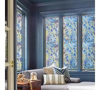 JOLIHOME Vinilos para Vidrieras Pegatina de Privacidad para Ventanas Patrón de Flores y Hojas Decorativo Esmerilado Anti UV Vinilo Estático Vinilo Rollo para Hogar Dormitorio Protección 44.5x200cm