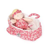 Jolijou JJ6008 - Muñeca de bebé con Cuna (20 cm), Color Rosa y Rosa