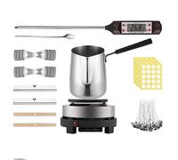 JoliJour Kit Fabricación de Velas Aromáticas para Principiantes con Placa Calefactora Electrónica y Termómetro Digital