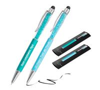 Jolis Papiers - Bolígrafo de bola personalizable con grabado de texto o logo - Cristales integrados - Stylus táctil - Regalo para empresas, eventos y publicidad - Marca francesa