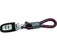 Jolis Papiers Llavero Sport Line trenzado en piel sintética y cordón negro y rojo