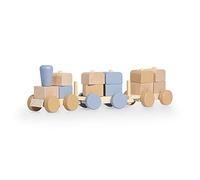 Jollein 117-001-66022 - Tren de madera con formas de ranuras, color azul