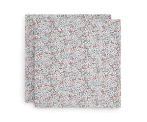 Jollein 535-852-65348 Bloom - Juego de 2 paños de Gasa (115 x 115 cm), Color Verde