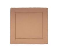 Jollein Alfombra de gateo para bebé - Little Waffle - 100 x 100 cm - Color tierra claro/arena - Relleno para parque infantil - 95% algodón, 5% elastano - Certificado OEKO-TEX - Suave y acogedora