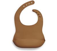 Jollein - Babero impermeable con receptáculo, 26 cm Largo x 21 cm Ancho, Caramel