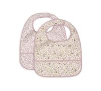 Jollein Baberos para bebé - Flower Fairies - Paquete de 2 - Baberos Impermeables - con Cierre de Velcro - Babero para bebé - Babero para la Baba