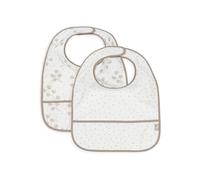 Jollein Baberos para bebé - Leafy Dreams - Paquete de 2 - Baberos Impermeables - con Cierre de Velcro - Babero para bebé - Babero para la Baba