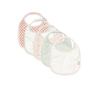 Jollein Baberos para bebé - Pretty Picnic - Paquete de 5 - Baberos impermeables - Con cierre de velcro - Babero para bebé - Babero antibabas