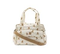 Jollein Bolso cambiador Mini Teddy Bear - Elegante bolso cambiador con estampado de oso - Repelente al agua y fácil de limpiar - Con bandolera y cambiador - 42 x 30 x 18 cm - Poliéster reciclado