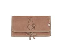 Jollein Cambiador portátil lavable - Compartimento de almacenamiento integrado - Ligero y ahorra espacio - Miffy Moments Velvet Light Terra - 71 x 70 cm