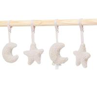 Jollein - Colgante de Juguete para Jugar Trapeze Luna Turrón de 4 Piezas Moon and Stars