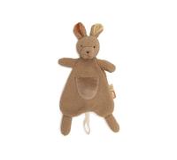 Jollein Consolador Baby - Canguro - Peluche y chupete de tela - Extra suave - Con lazo de sujeción - Regalos para recién nacidos - 28 x 11 cm