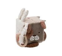 Jollein Cubo de actividades - Animal Friends - Cubo de juego para bebés con espejo, textura crujiente y elementos para agarrar - Juguetes para bebés