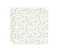 Jollein Dreamy Mouse 535-851-67056 - Juego de 2 paños de Muselina (70 x 70 cm), Color Blanco