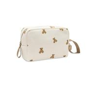 Jollein Estuche para bebé - Pequeño gofre - Mini osito de peluche - Neceser para bebé - Práctico para llevar - Bolsa de almacenamiento para juguetes y cambiadores - Con cremallera