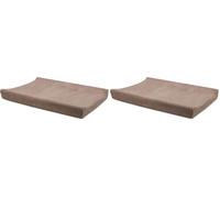 Jollein Funda para Cambiador de Tela de Rizo - Milky Coffee - 50x70cm - 85% Algodón, 15% Poliéster - Certificación Oeko-Tex - Funda para Cambiador (Paquete de 2)