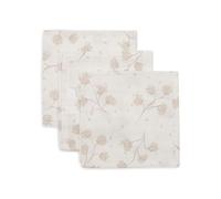 Jollein Gasas para bebé - Leafy Dreams - Paquete de 3-31x31cm - Muselina - 100% Algodón - Paños de Muselina para bebé - Pañales de Muselina - Certificado Oeko-Tex