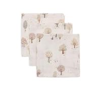 Jollein Gasas para bebé - Tiny Park - Paquete de 3-31x31cm - Muselina - 100% Algodón - Paños de Muselina para bebé - Pañales de Muselina - Certificación Oeko-Tex