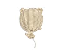 Jollein Globo de tela Baby - Oso de peluche - Cuadros - Poliéster/Algodón - Con relleno extraíble - Decoración de pared para habitación infantil - Con lazo - Lavable
