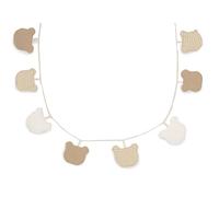 Jollein Guirnalda de Tela Baby - Oso de Peluche - Guirnalda de Tela con Cabezas de Oso - Algodón y poliéster - Decoración para habitación Infantil y Fiestas - Reutilizable - 250 cm - Lavable a Mano