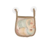 Jollein Juego de memoria para bañera - Kangaroots - Piezas de espuma flotantes con memoria - Para baño y ducha - Incluye red de almacenamiento con ventosa - Juguete de baño para bebés y niños pequeños