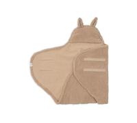 Jollein Manta para bebé Miffy - Jacquard Teddy - Galletas - Capucha y cierre de - Suave forro polar - Adecuado para correas de 3 y 5 puntos - para silla de bebé y cochecito