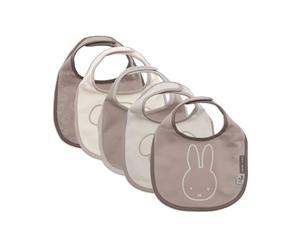 Jollein Miffy And Friends - Baberos impermeables con cierre de, 5 unidades