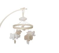 Jollein Móvil para bebé - Elephant Tales - con Elefantes y Nubes - Móvil Suave para Cuna y Parque Infantil - Estimula los sentidos y la atención - Regalo para recién Nacidos